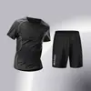 Roupa de Ginástica Secagem Rápida Transfronteiriça Conjunto Masculino Calça Legging Esportiva Peça Única Corrida Respirável Alta Elasticidade Treinamento de Basquete