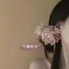 Nuevos Colores Flor Phalaenopsis Pinza de Pato Pinza para el Cabello en la Parte Posterior de la Cabeza para Mujer Pinza Horizontal Lateral Pasador