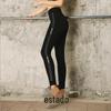 Leggings Estampadas de Modal para Primavera e Outono Finas Tamanho Grande Roupa Esportiva Feminina Leggings Listradas de Alta Elasticidade Novo Estilo 2025