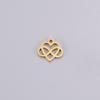 Acessórios de joias 18K chapeamento de ouro titânio aço símbolo infinito amor DIY colar brincos chaveiro pulseira pingente pequeno