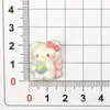 Nuevo gatito de dibujos animados montando a caballo accesorios de resina DIY clip para el pelo brillante material agujero zapatos accesorios para ropa