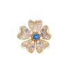 Brilhante Elegante Colorido Zircônio Flor High-end Sense Pin Casaco Terno Acessórios Atacado