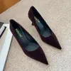 B835-Bf1 Moda Europeia e Americana Elegante Simples Salto Agulha Alto com Bico Fino e Bico Apontado, Sapatos Sociais Emagrecedores e Sexy para Mulheres