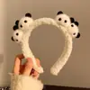 Tiara fofa de pelúcia com orelhas de urso e laço para mulheres, novo estilo 2026, projetada especificamente para lavar o rosto e aplicar máscaras faciais