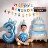 Set Creativo de Globos para Fiesta de Cumpleaños Infantil Pastel de Tres Capas Globos de Papel de Aluminio Globos de Decoración para Cumpleaños de Niño Venta al por Mayor