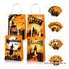 BD044 Amazon Halloween Ghost House Castle abóbora presente Kraft bolsa de papel