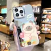Estação Temu Gato Fofo Ouvindo Música Iphone17 Estilo Coreano Espelho Apple 18Promax Case de Celular Amigo de Maquiagem