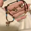 Collar Decorativo Apilado de Elefante Marrón con Cuentas para Cadena Larga de Suéter Accesorios de Alto Gama de Lujo Ligero y Nicho