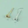 Accesorios para pendientes de aro de plata de ley s925, accesorios para pendientes de cuentas redondas, pendientes de frijol, pendientes colgantes hechos a mano para bricolaje, materiales para joyería