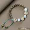 Pulsera de Sándalo Verde Añejo Argentino al por Mayor para Hombres y Mujeres, Joyería de Madera Cultural y Artística, Fábrica de Cuentas de Oración de Mano