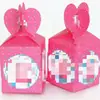 Caja de dulces con estampado de dibujos animados para decoración de fiestas infantiles, caja de refrigerios, caja de embalaje variada, caja de manzana, 6 piezas