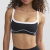Sutiã Esportivo de Contraste com Alça Alta Elástica Roupa Íntima Nu Lifting de Quadril Fitness Calça Trompete Traje Esportivo de Yoga