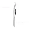 Pinzas para Pestañas Postizas Acero Inoxidable Pinza para Extensiones de Pestañas Pinza Dorada de Pluma para Maquillaje de Pestañas Herramienta para Pestañas No Magnética Antiestática
