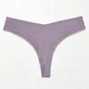 Tanga Femenino Sin Costuras de Seda Helada Transfronterizo Estilo Europeo y Americano T-Back Invisible Transpirable de Cintura Baja para Fitness Bikini