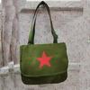 Bolsa Militar Verde Nostálgica Sirviendo al Pueblo Estrella de Cinco Puntas Lona Bolsa del Ejército Rojo Bolso de Hombro Cruzado Mao Lei Feng Estrella Roja