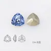 Cristales Dongzhou Triangulares 7mm Coloridos con Base Puntiaguda para Uñas Rhinestones Pequeña Cabeza de Tigre Forma Triangular Rhinestones Accesorios para Uñas DIY