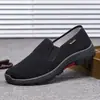 Caja Zapatos de Invierno para Hombre Zapatos de Tela Old Beijing para Hombre Slip-ons Transpirables Suela de Tendón de Buey Caña Alta Temporada Más Terciopelo Zapatos de Algodón Negros