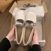 Novos Sapatos Mary Jane Femininos para Primavera e Outono com Elevação Interna de Altura, Laço Branco, Fivela de Tira Única, Sapatilhas Versáteis Estilo Fada