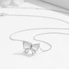 Collar original de plata de ley s925 para mujer, diseño de torno CNC, cadena de lazo elegante, colgante, moda, todo a juego, collar de alta calidad
