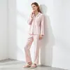 Sateen 100% algodão Classe A cor sólida escovada primavera e outono solto macio roupa de casa e dormitório, roupa de casa popular