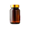 Botella de vidrio marrón cápsula oscura sellada botella de pastillas divididas en botellas botella vacía de Cordyceps vaso de vidrio medicina pequeña