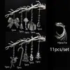 Árbol de Navidad Familiar Interactivo Padre-Hijo Disfraz Atmósfera Festiva Tira de Hielo Transparente Copo de Nieve Gota de Agua Adornos Colgantes Accesorios DIY