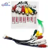Android DVD tela grande navegação universal cabo de alimentação da linha traseira RCA 4 pinos 6 pinos USB linha de ré antena GPS