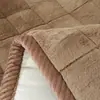 Cojín de Sofá Grueso de Madera Maciza con Pelo de Conejo Artificial Cojín de Felpa Antideslizante de Invierno Otoño e Invierno Cojín para Sillón de Sofá de Palisandro