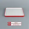 Vajilla de Melamina Plato de Dos Colores para Restaurantes de Hot Pot y Barbacoa, Plato Cuadrado de Barbacoa Comercial Imitación Porcelana