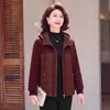 Jaquetas de Outono da Moda Deste Ano para Mães São Elegantes e Estilosas, Adequadas para Mulheres de Meia-Idade e Idosas, Jaquetas Casuais com Capuz para Primavera e Outono