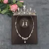 Corona de Novia, Conjunto de Tres Piezas de Vestidos de Boda, Accesorios para el Cabello de Cumpleaños, Accesorios para Vestidos de Boda, Venta al por Mayor de Collares y Pendientes