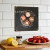Letrero de hojalata vintage personalizable para café, forma cuadrada, 20x30cm, letrero de metal para decoración de pared de cafetería o bar