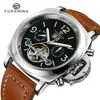 Jaragar Europeu e Americano Lazer Moda Mostrador Grande Relógio Mecânico Tourbillon Esqueleto Automático Mecânico