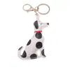 Colgante de Perro Dálmata Estilo Coreano Relleno de Algodón Pu Hecho a Mano Lindo Dibujo Animado Cuero Colgante Pequeño Colgante para Bolsa de Cachorro Regalo Pequeño