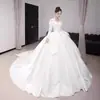 Vestido de Novia de Alta Gama para Novias 2026 Nuevo Vintage Resistente Vestido de Boda Satén con Cola Estilo Corte Otoño e Invierno