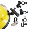 Clip para Luz Lateral de Casco de Bomberos y Rescate Montado en Riel Soporte para Linterna Lateral de Sombrero Clip Sujeta Luces de Enganche