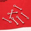 Tailandia Chiang Mai accesorios de plata hechos a mano vintage cuentas de barril de plata de ley desgastadas accesorios de mariposa materiales hechos a mano para DIY