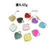 Colgante de aleación con aceite que gotea, corazón multicolor, amor, colgante, llavero DIY, pendientes, collar, accesorios de joyería hechos a mano
