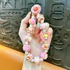 Colgante de Cadena para Teléfono con Cuentas para Muñeca Pequeña de Acrílico, Llavero Lindo para Mochila, Accesorio de Llavero para Coche, Suministro al por Mayor