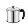 Taza de filtro de aceite de acero inoxidable 304 engrosada, taza de filtro de acero inoxidable con red de filtro, separador de aceite de sopa, taza de retorno de aceite de residuo