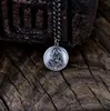 Colgante de plata de ley 925, amuleto vintage del dios de la riqueza amarillo Buda, colgante redondo personalizado para hombres y mujeres, colgante de estatua de Buda portátil al por mayor
