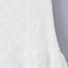 Comercio Exterior Transfronterizo Verano Nuevo Ropa para Mujer Estilo Europeo y Americano de Moda Sexy Calado Ganchillo Vestido Blanco sin Mangas