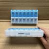 Venta Caliente Australia caja de pastillas de doble fila de 14 compartimentos para una semana caja de pastillas de 14 compartimentos caja de pastillas de doble fila de 7 compartimentos para una semana