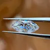 Wuzhou Cultiva e Fornece Pedras Soltas de Moissanita em Formato Marquise com Diamantes Anéis com Inlay para DIY Pingentes Colares Pingentes