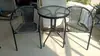 Conjunto de Mesa e Cadeiras de Rattan de Cinco Peças para Sala de Estar, Pátio, Conjunto de Mesas de Centro Pequenas, Móveis de Rattan para Varanda de Lazer Interna e Externa