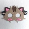 Máscaras de Fieltro para Fiesta de Animación de Dibujos Animados Infantiles, Máscaras de Ojo para Disfraz Familiar, Accesorios Faciales, Accesorios para la Cabeza