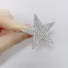 Nuevo accesorio para el cabello con hebilla de rana de estrella de cinco puntas y diamantes de imitación súper brillantes, clip lateral para cabeza de bola, tocado simple de moda al por mayor