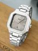 Reloj para Hombre Cuadrado Simple Moda Hombre Cuarzo Correa de Acero Reloj Fabricante Venta al por Mayor Dropshipping Reloj de Cuarzo