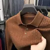 Nuevo Suéter Básico de Invierno 2025 para Hombre, Engrosado, de Mediana Edad, Holgado, Color Sólido, Casual, Suéter de Punto con Cuello Campana para Hombre al por Mayor