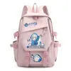 Mochila de Dibujos Animados Anime Tiburón Chica Gawr Gura, para Niños y Niñas, Estudiantes de Primaria y Secundaria, Gran Capacidad, Bolso Escolar Casual